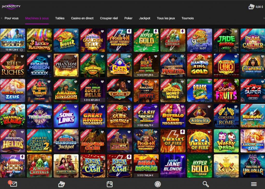JackpotCity Casino Desktop Aperçu 1