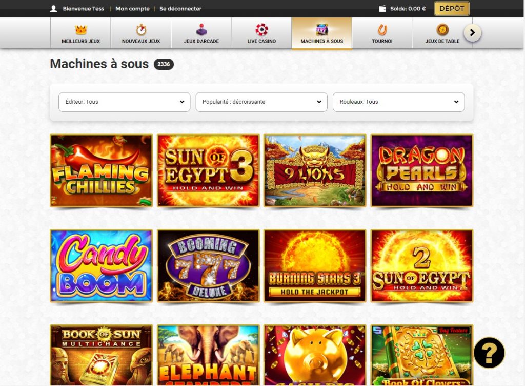 Unique Casino Desktop Aperçu 1