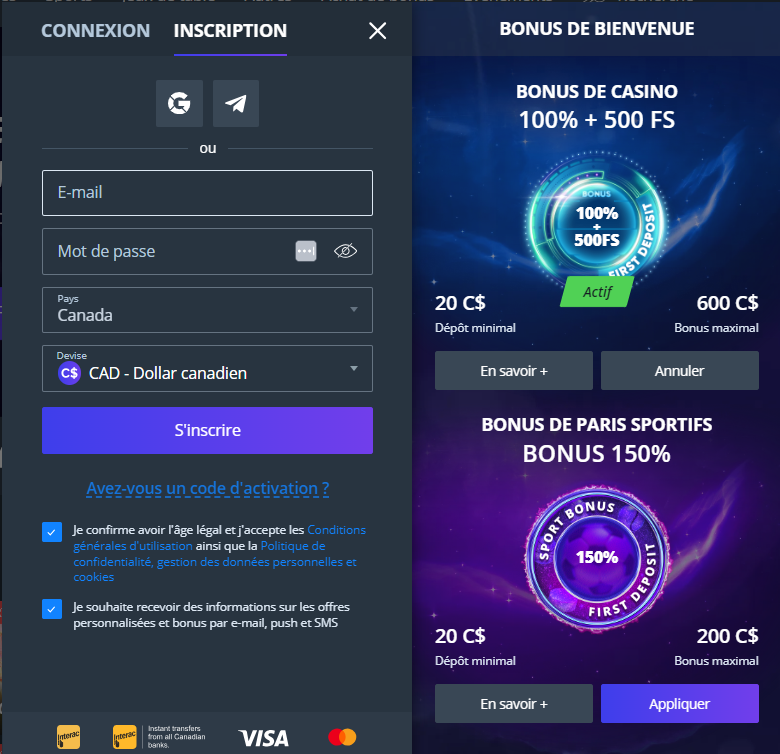 Jet Casino Registration Process Image 1