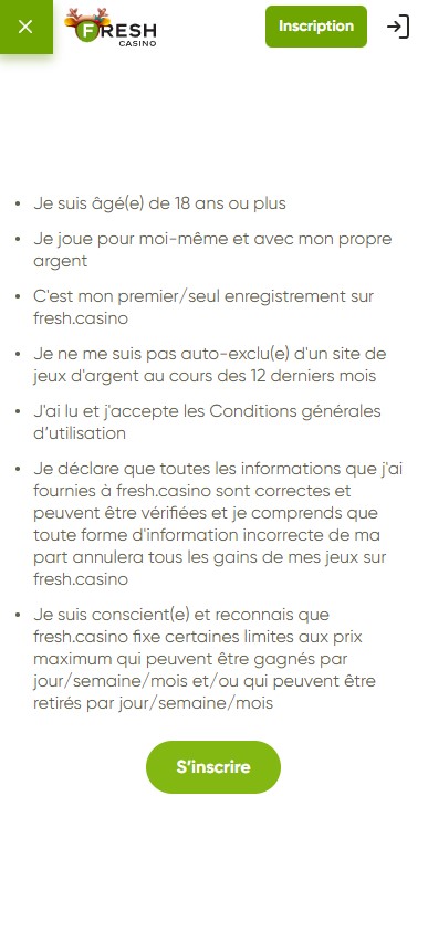 Fresh Casino Registration Process Image 2