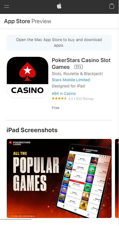 PokerStars Casino Aperçu de l'application 1
