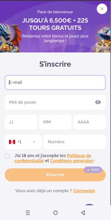Boho Casino Registration Process Image 1