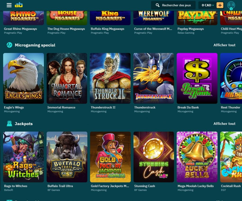 Arcanebet Casino Desktop Aperçu 1