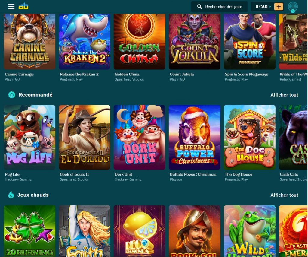 Arcanebet Casino Desktop Aperçu 2