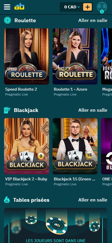Arcanebet Casino Mobile aperçu 1