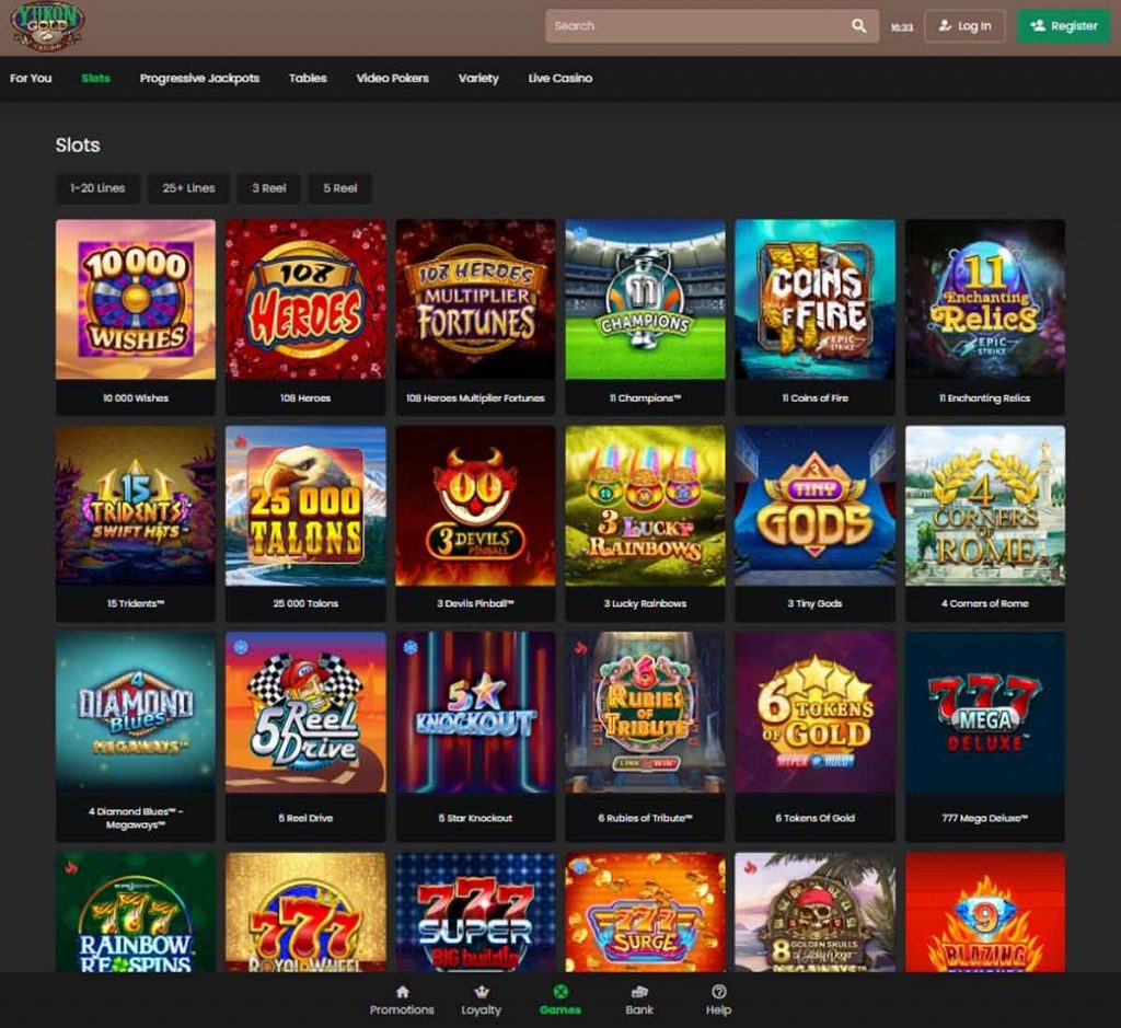 Yukon Gold Casino Desktop Aperçu 2