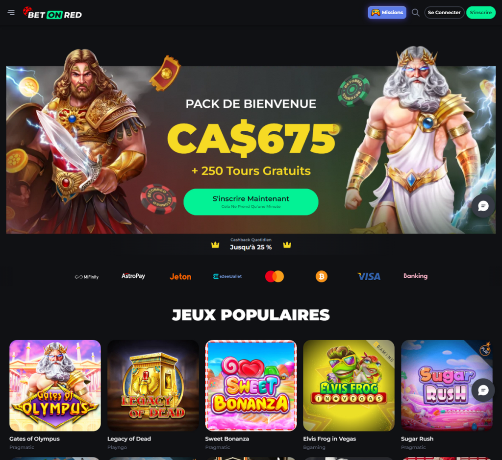 BetOnRed Casino Desktop Aperçu 2