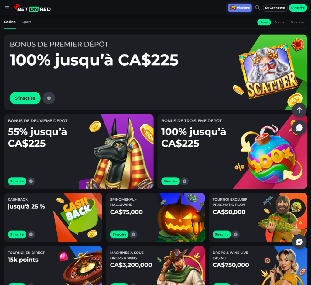 BetOnRed Casino Desktop Aperçu 1
