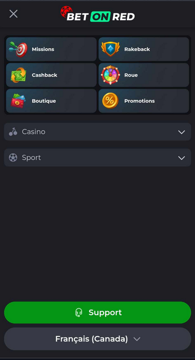 BetOnRed Casino Mobile aperçu 2