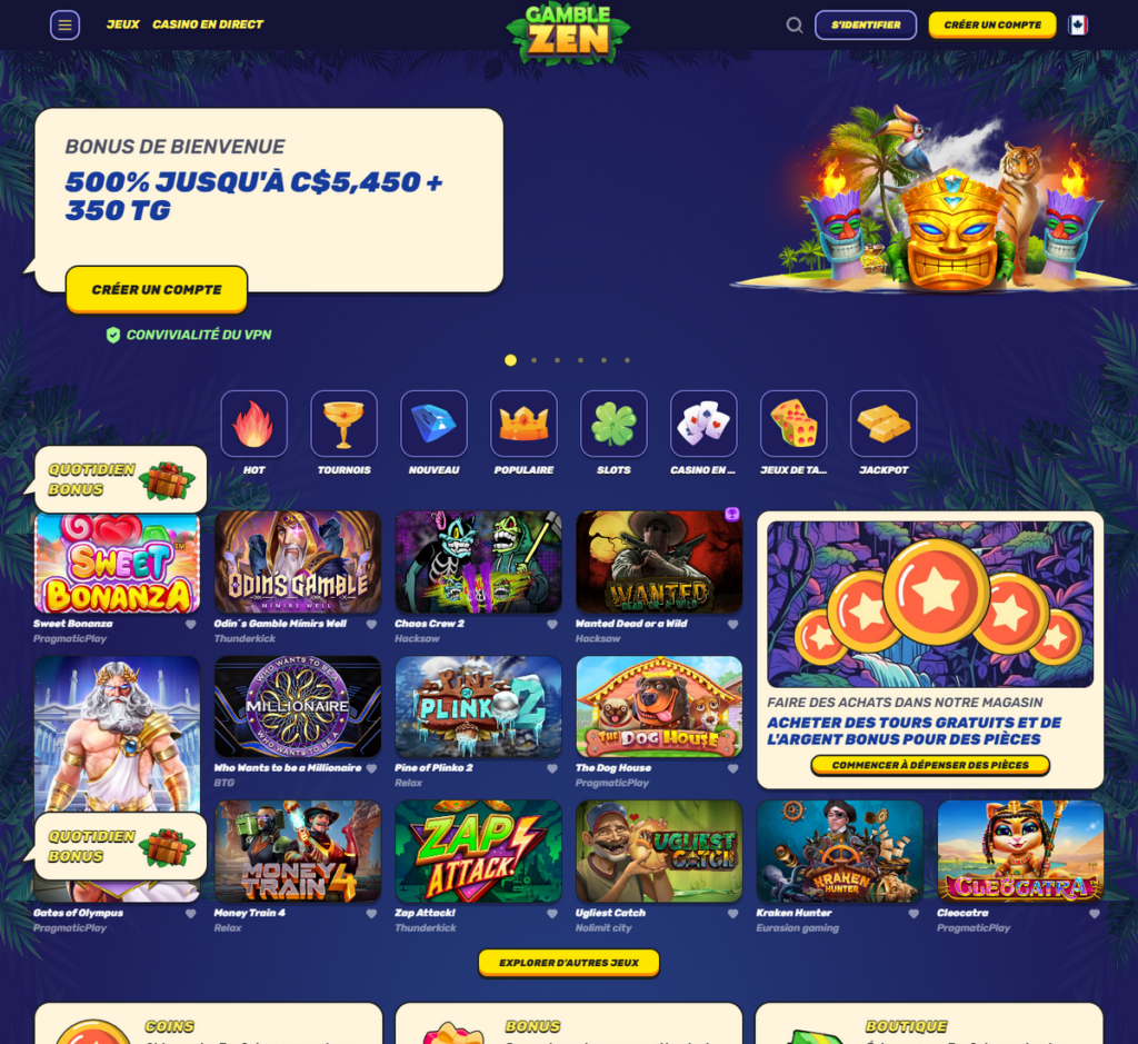 Gamblezen Casino Desktop Aperçu 1