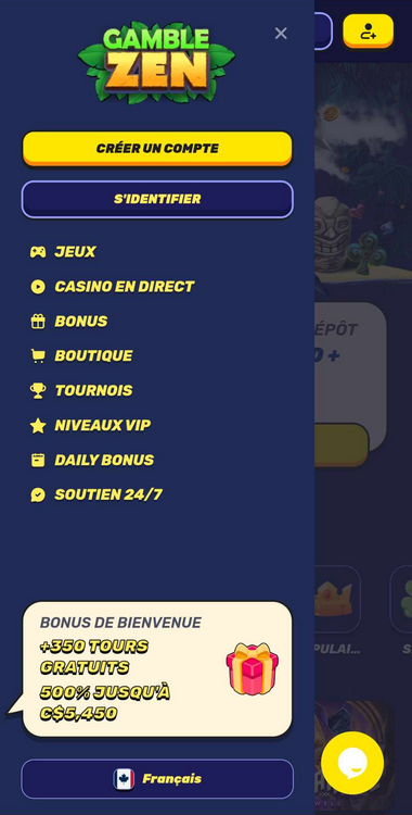 Gamblezen Casino Mobile aperçu 1