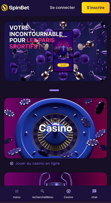 SpinBet Casino Mobile aperçu 1
