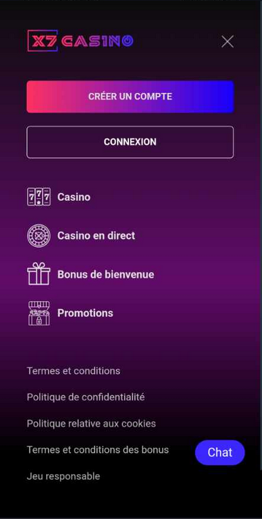 X7 Casino Mobile aperçu 1