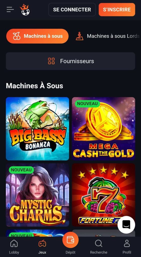 Slot Lords Casino Mobile aperçu 1