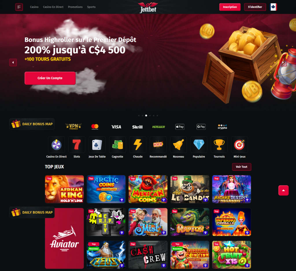 Jettbet Casino Desktop Aperçu 1