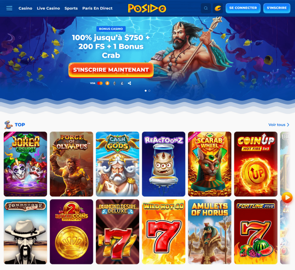 Posido Casino Desktop Aperçu 1