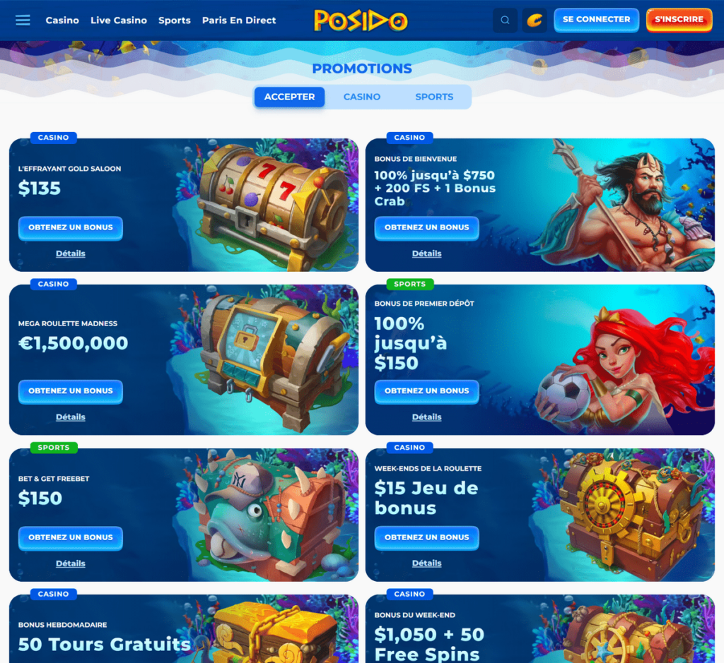 Posido Casino Desktop Aperçu 2