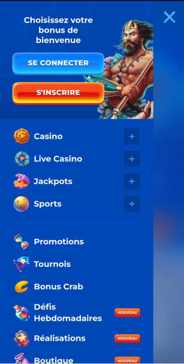 Posido Casino Mobile aperçu 1