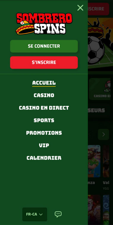 Sombrero Spins Casino Mobile aperçu 1