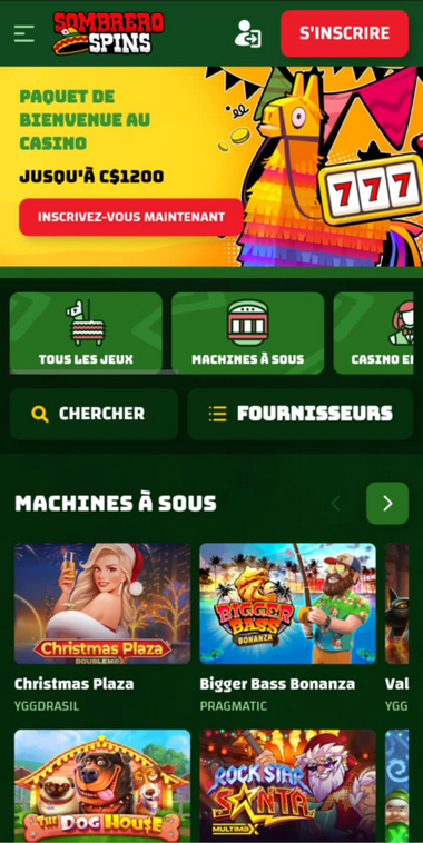 Sombrero Spins Casino Mobile aperçu 2