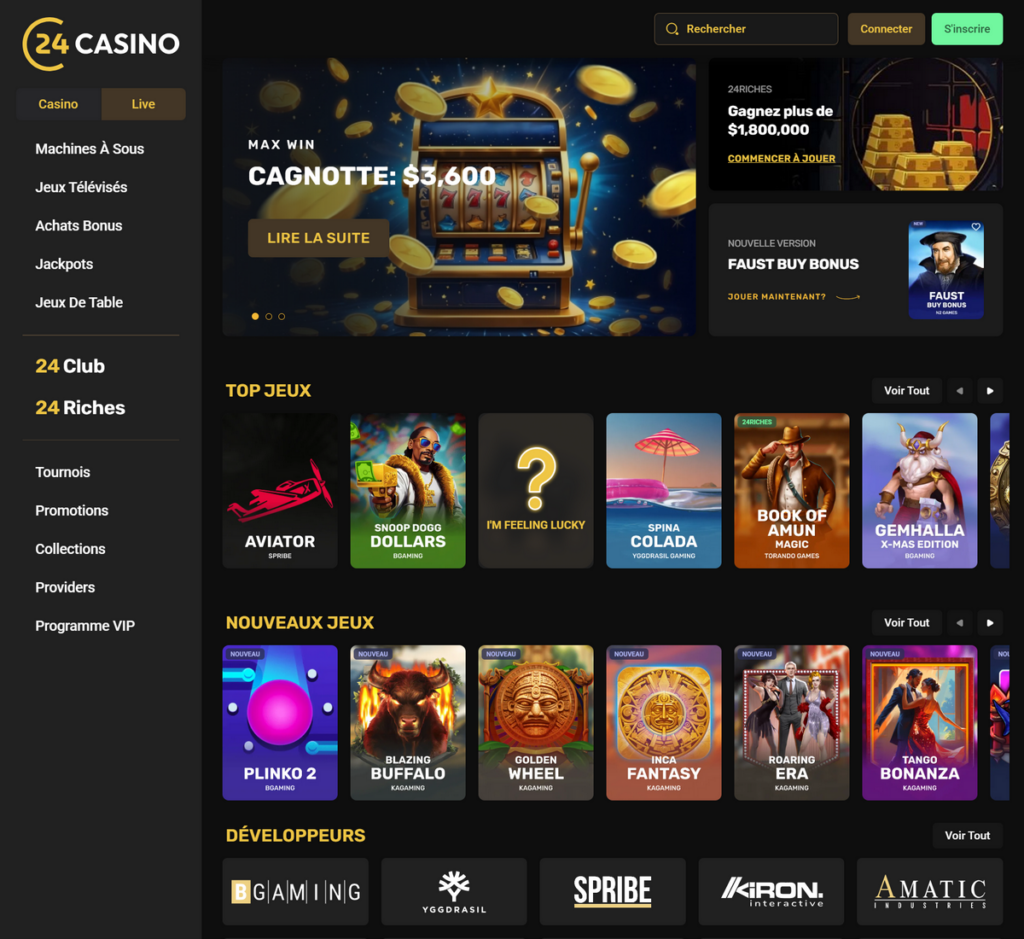 24Casino Desktop Aperçu 1