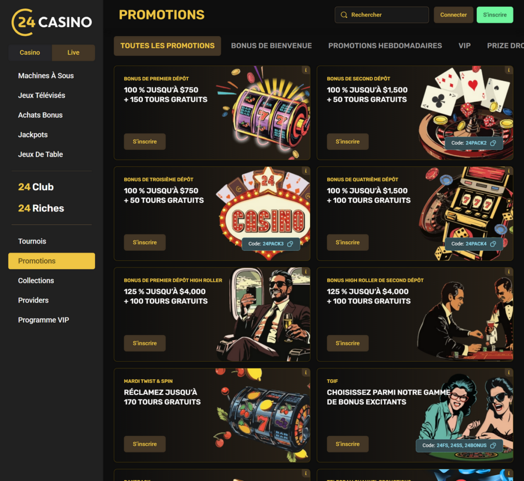 24Casino Desktop Aperçu 2