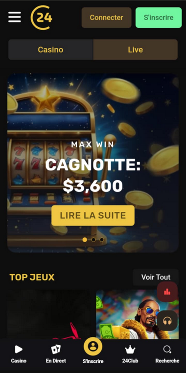 24Casino Mobile aperçu 2