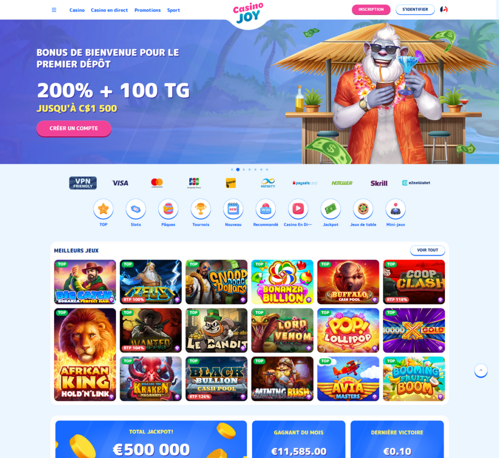CasinoJoy Desktop Aperçu 1