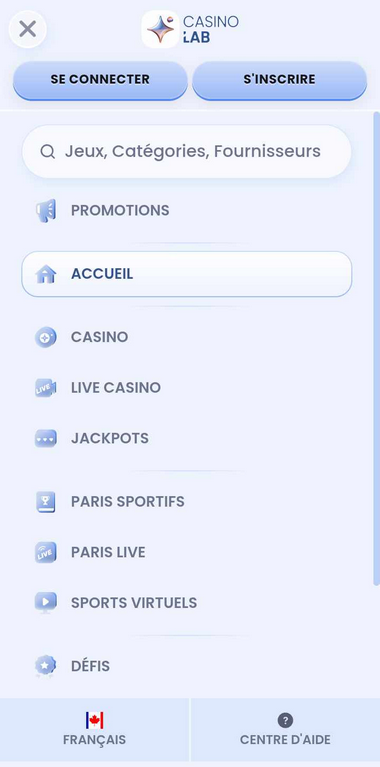 CasinoLab Mobile aperçu 2