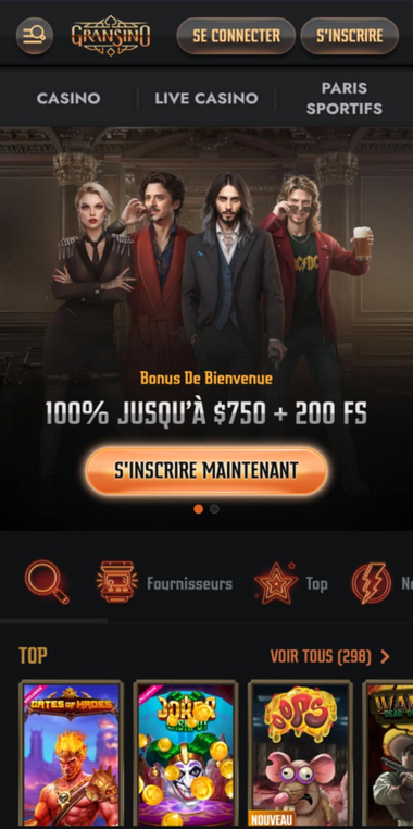 Gransino Casino Mobile aperçu 2
