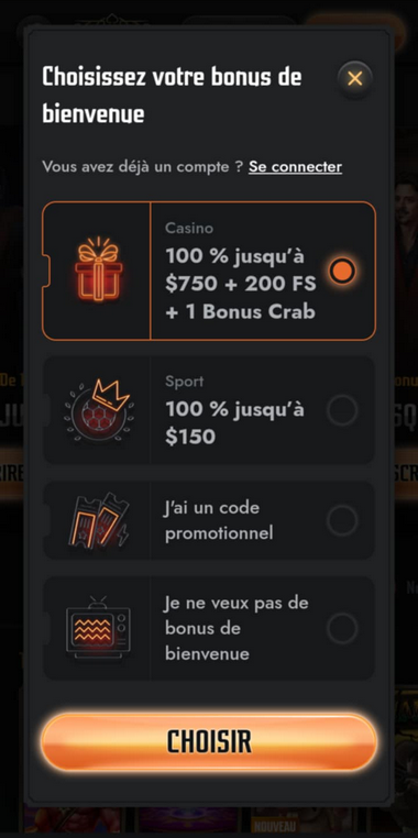 Gransino Casino Registration Process Image 1
