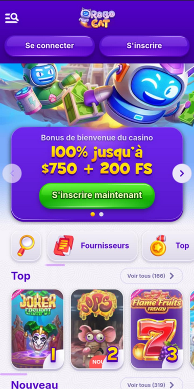 RoboCat Casino Mobile aperçu 2