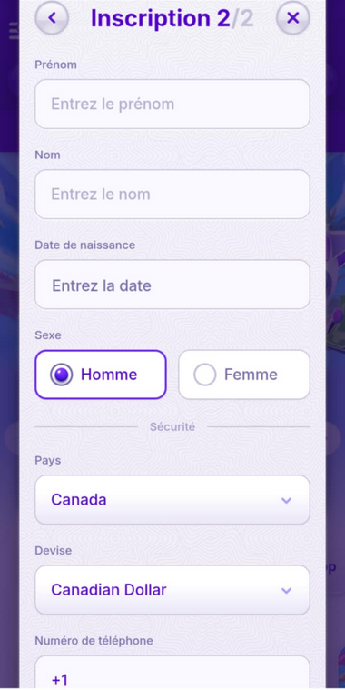 RoboCat Casino Registration Process Image 3