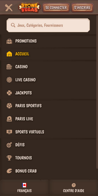 Stone Vegas Casino Mobile aperçu 1