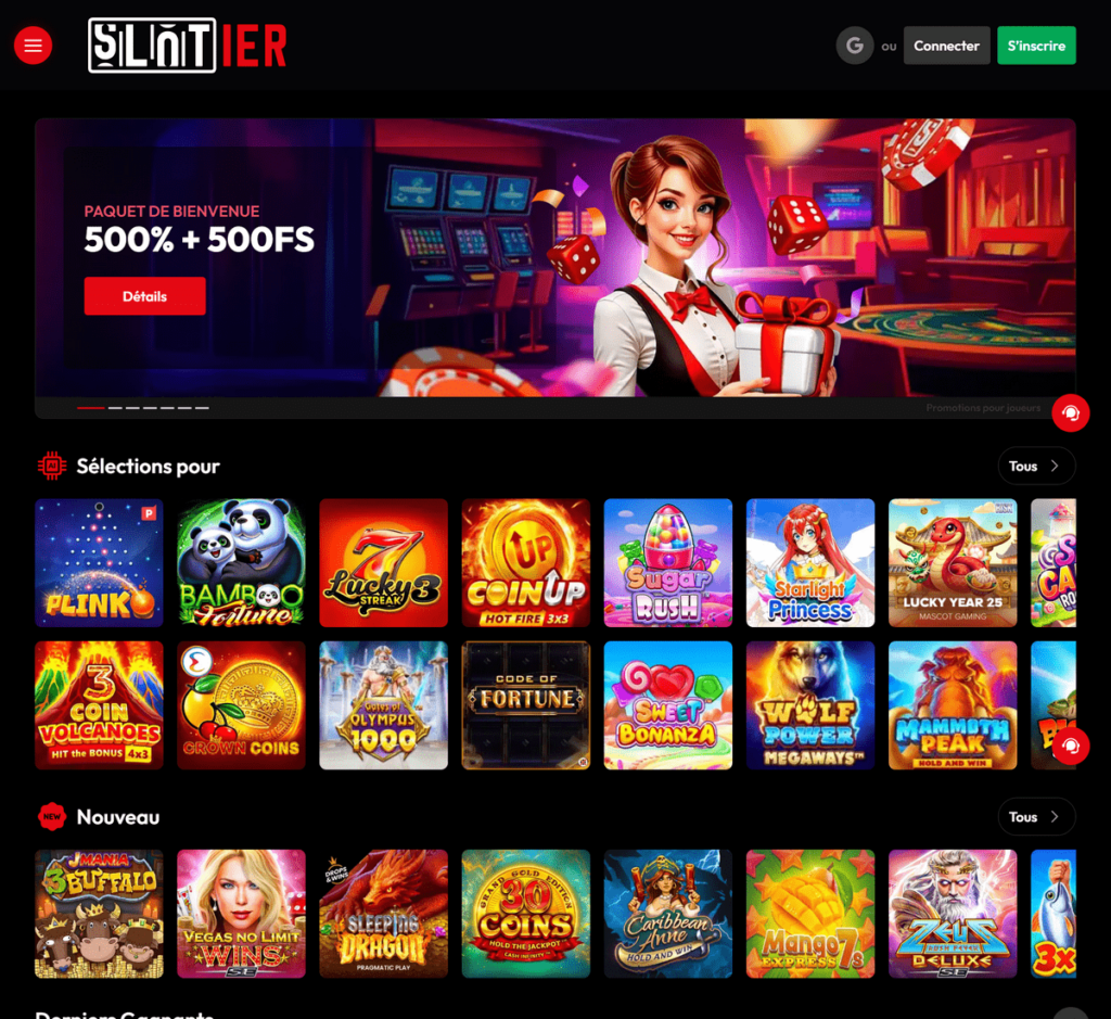 Slotier Casino Desktop Aperçu 1