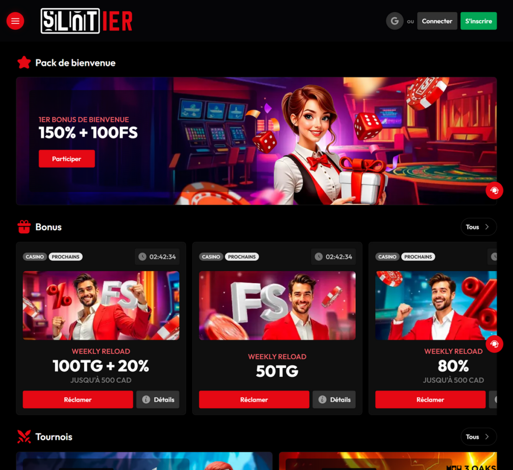 Slotier Casino Desktop Aperçu 2