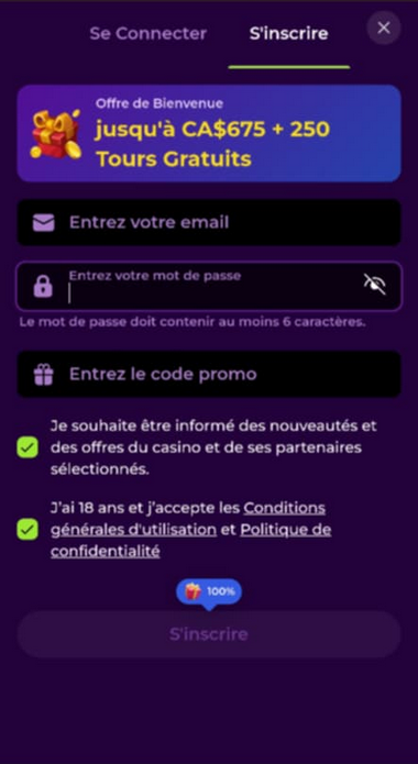 Spinmama Casino Registration Process Image 1
