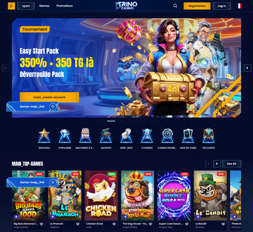 Trino Casino Desktop Aperçu 1