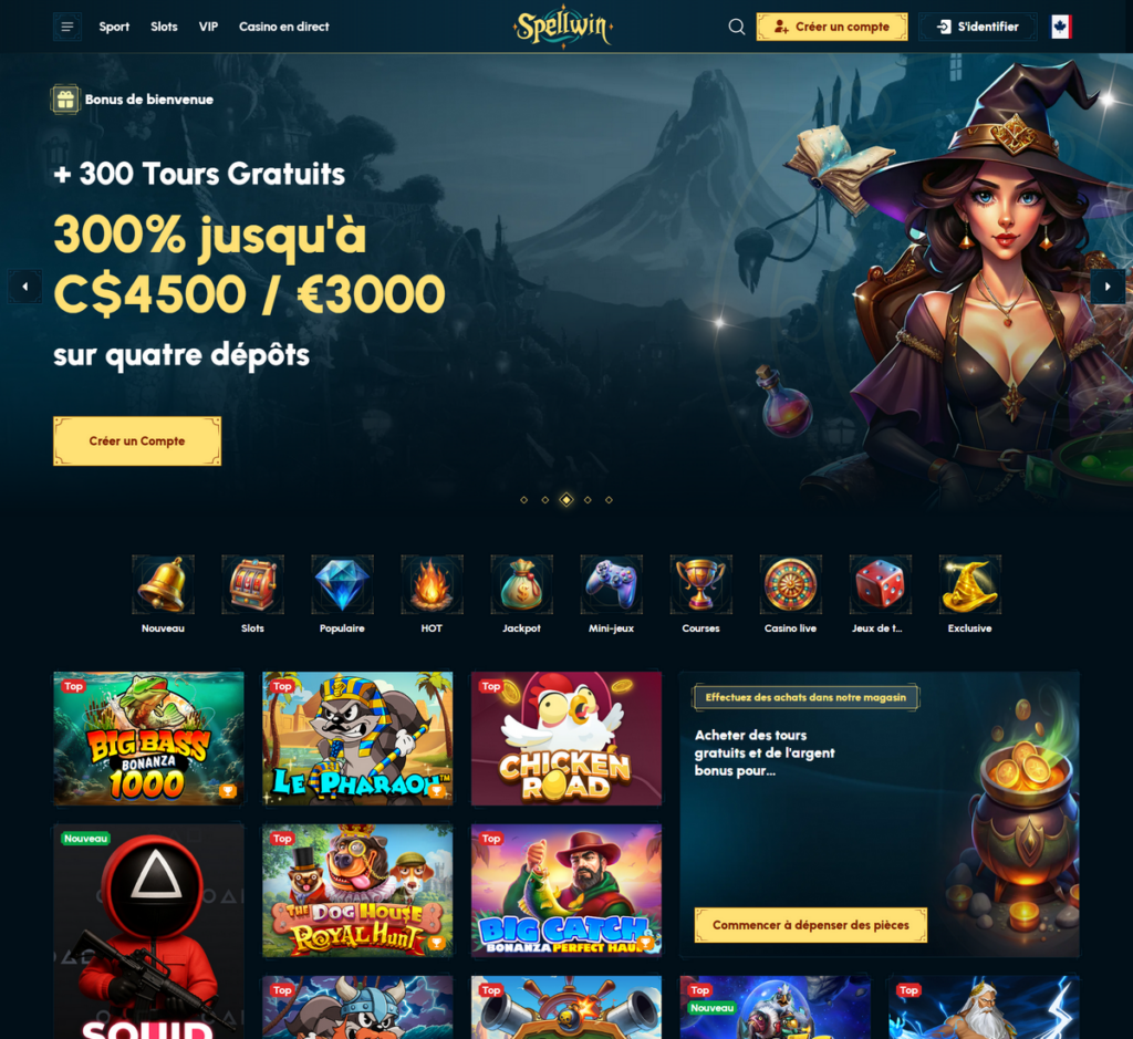 SpellWin Casino Desktop Aperçu 1
