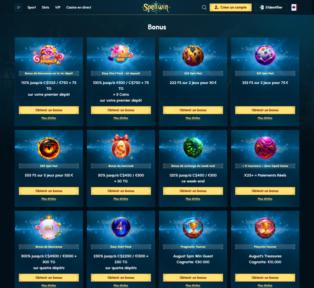 SpellWin Casino Desktop Aperçu 2