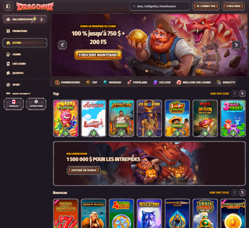 Dragonia Casino Desktop Aperçu 1