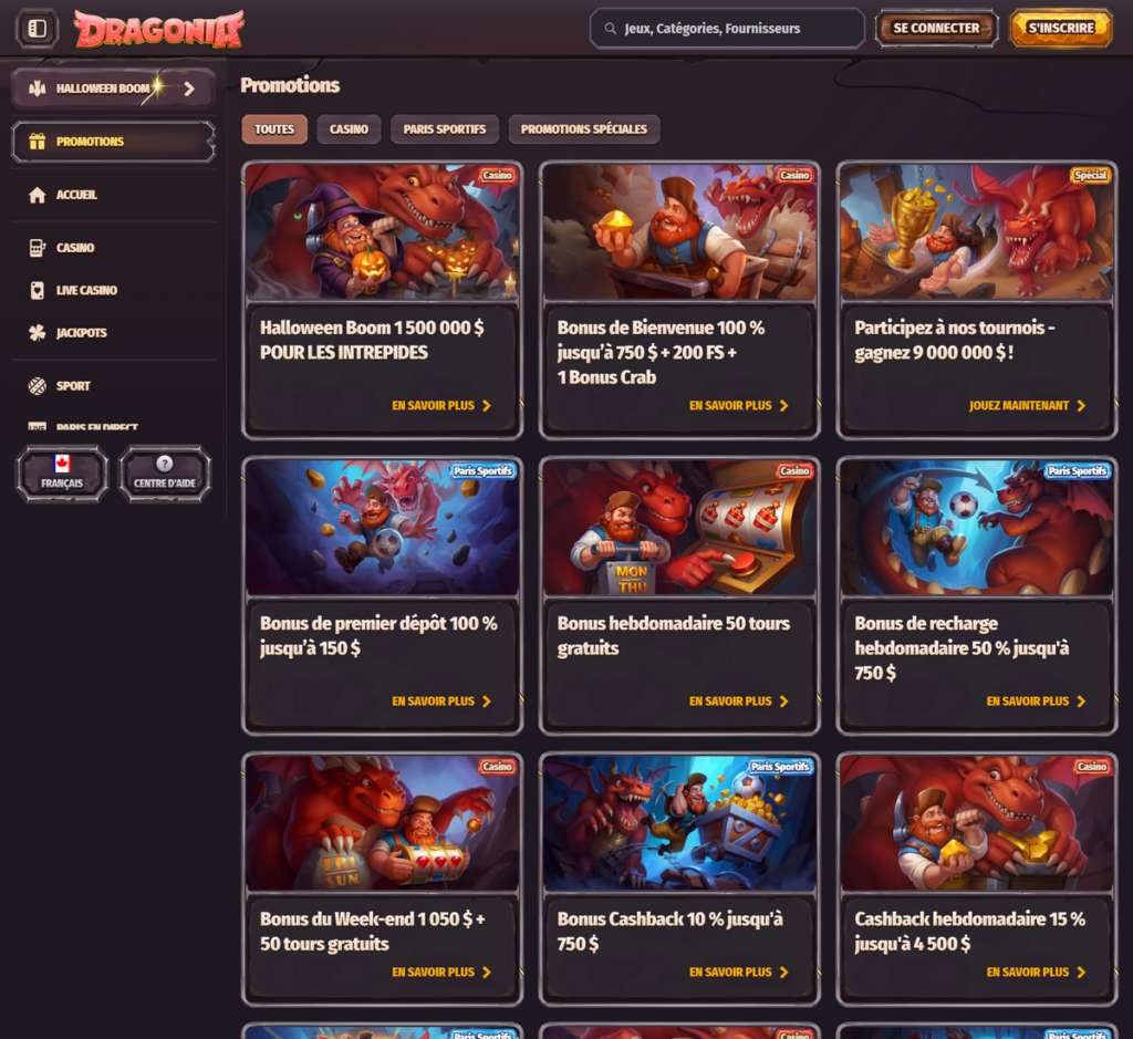 Dragonia Casino Desktop Aperçu 2
