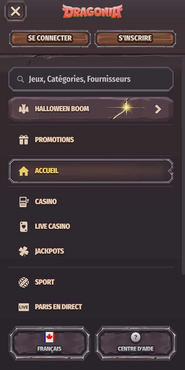 Dragonia Casino Mobile aperçu 1