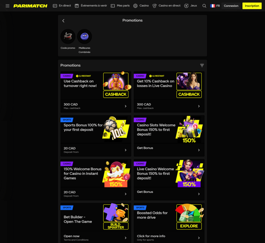 Parimatch Casino Desktop Aperçu 1