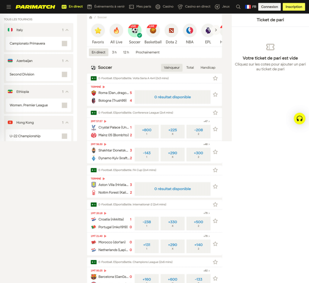 Parimatch Casino Desktop Aperçu 2