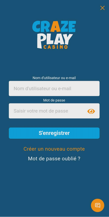 CrazePlay Casino Registration Process Image 1