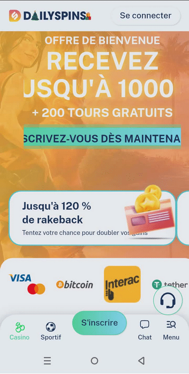 Dailyspins Casino Mobile aperçu 2