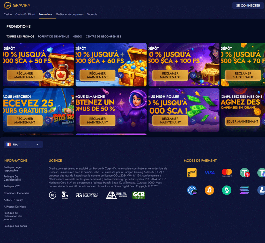 Gravira Casino Desktop Aperçu 2