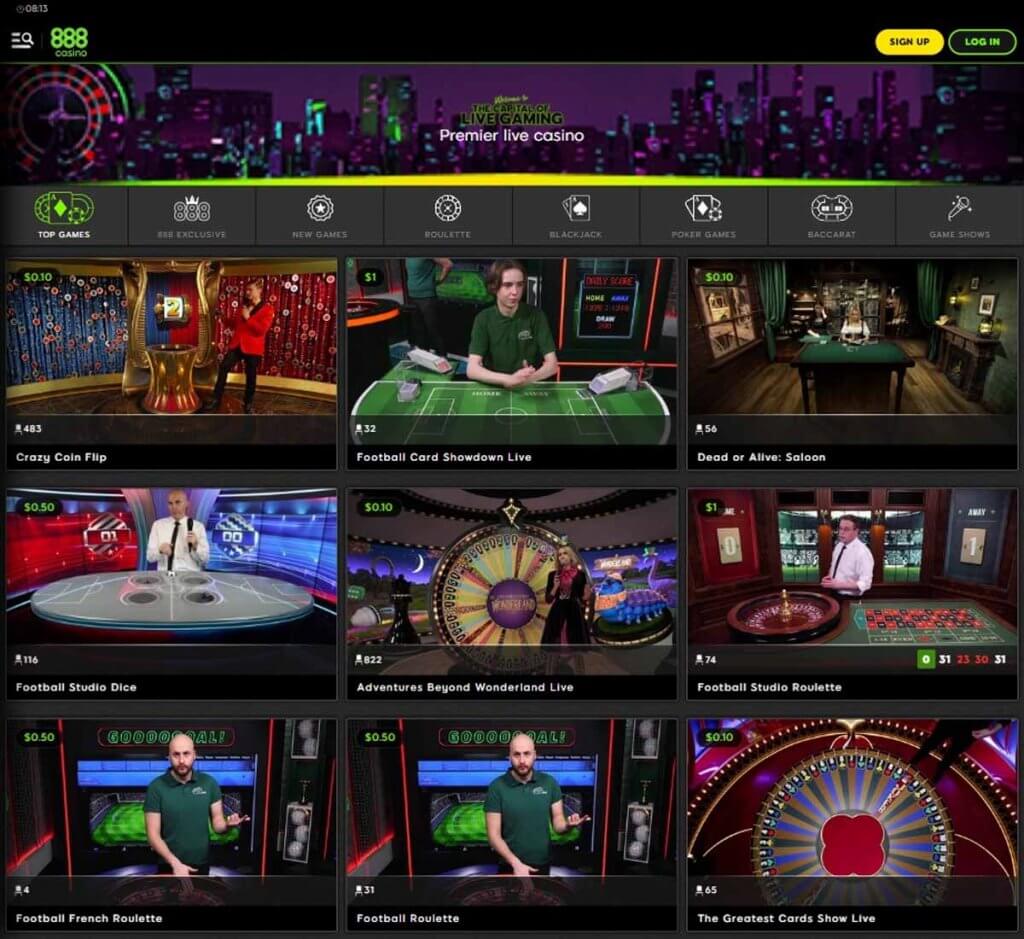 888 Casino Ontario Desktop Preview 1