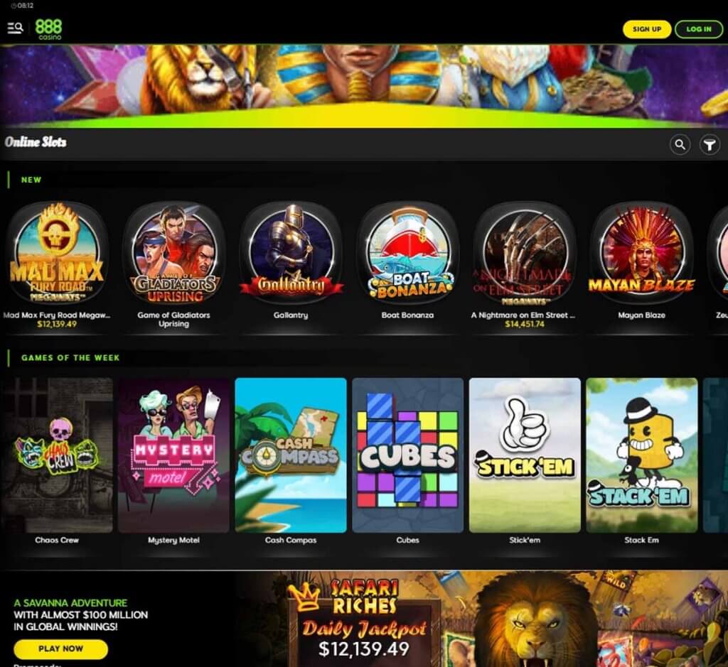 888 Casino Ontario Desktop Preview 2